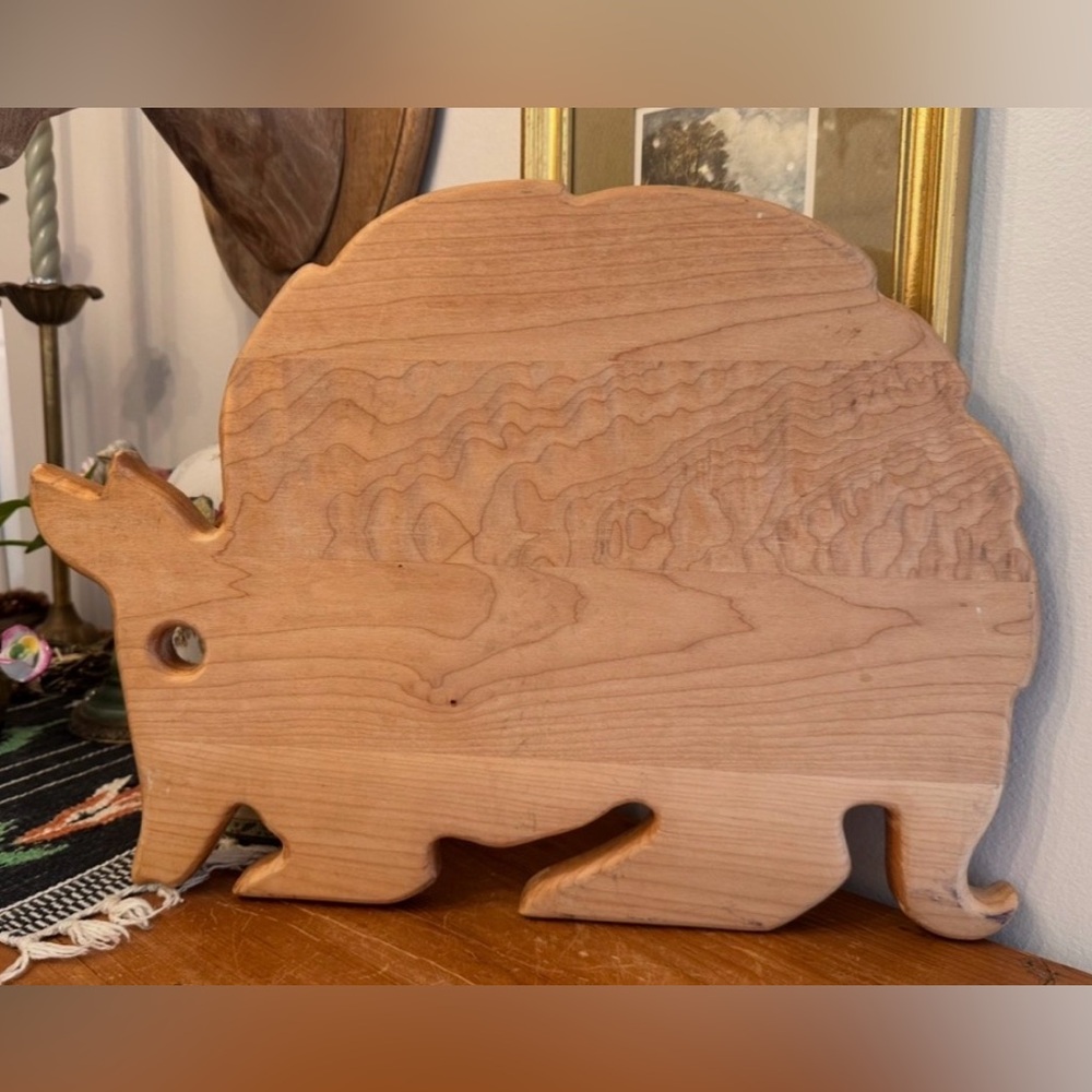 Armadillo Critter Wood Cutting Board Kitchen